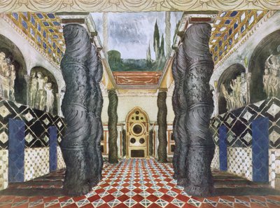 Diseño escénico para el Palacio Imperial, de El mártir de San Sebastián, c.1911-22 de Leon Bakst